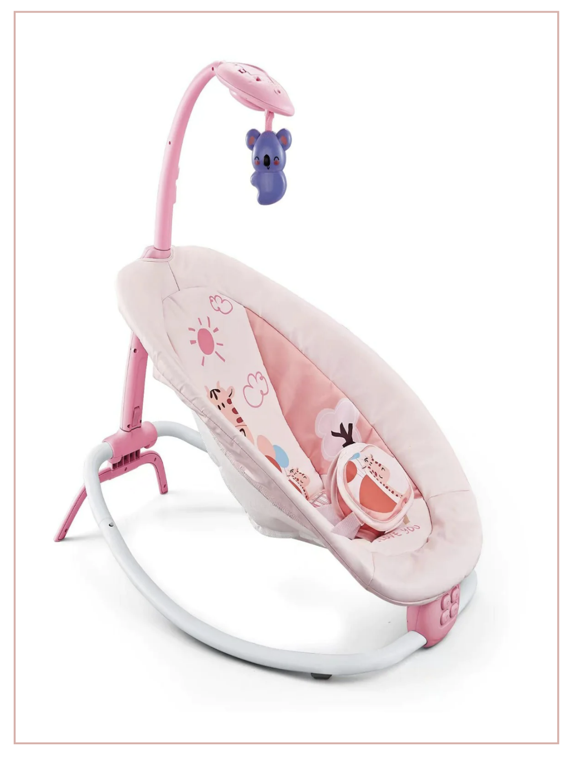 BABY ROCKER AND BOUNCER WITH REMOTE CONTROL PINK