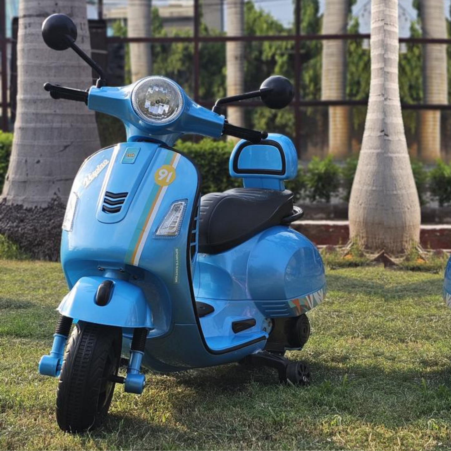 Baby Scooter Officially Licensed Vespa - Battery Operated Ride on Bike with Music & Light