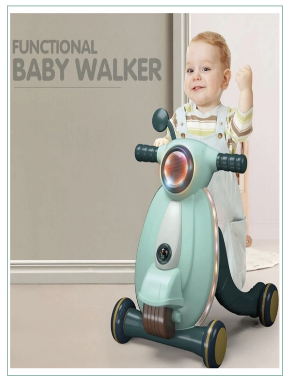 Functional Baby Walker With Light & Music (Green)