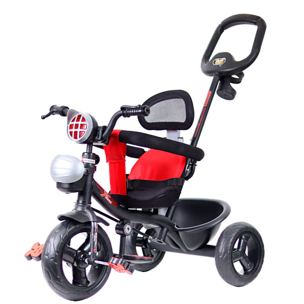 Luusa R9 Power Tricycle for Kids - Hoodless Version black Red