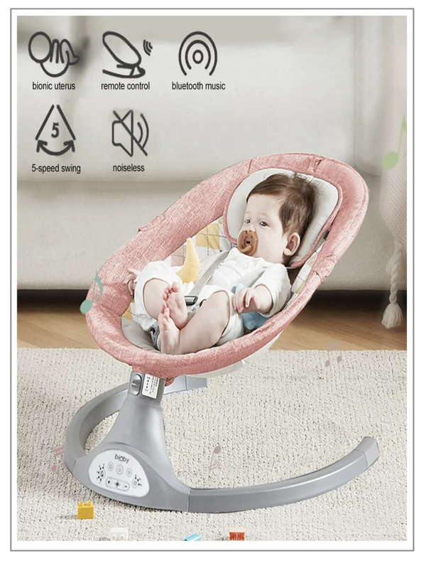 Musical Remote Control Swing Chair Fc-7778-Pink)