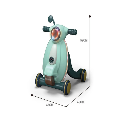 Multifunctional Baby Activity Walker With Light & Music (Green)