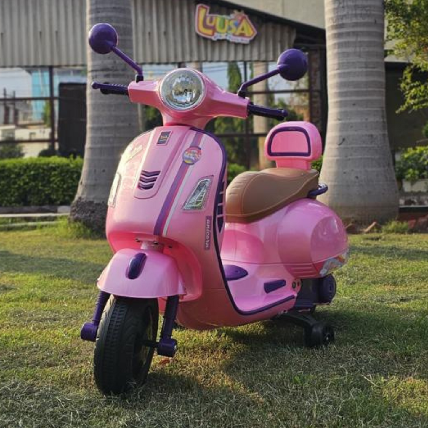 Baby Scooter Officially Licensed Vespa - Battery Operated Ride on Bike with Music & Light