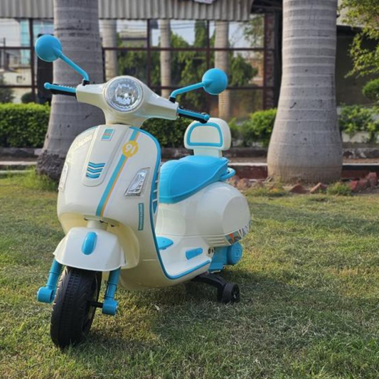 Baby Scooter Officially Licensed Vespa - Battery Operated Ride on Bike with Music & Light