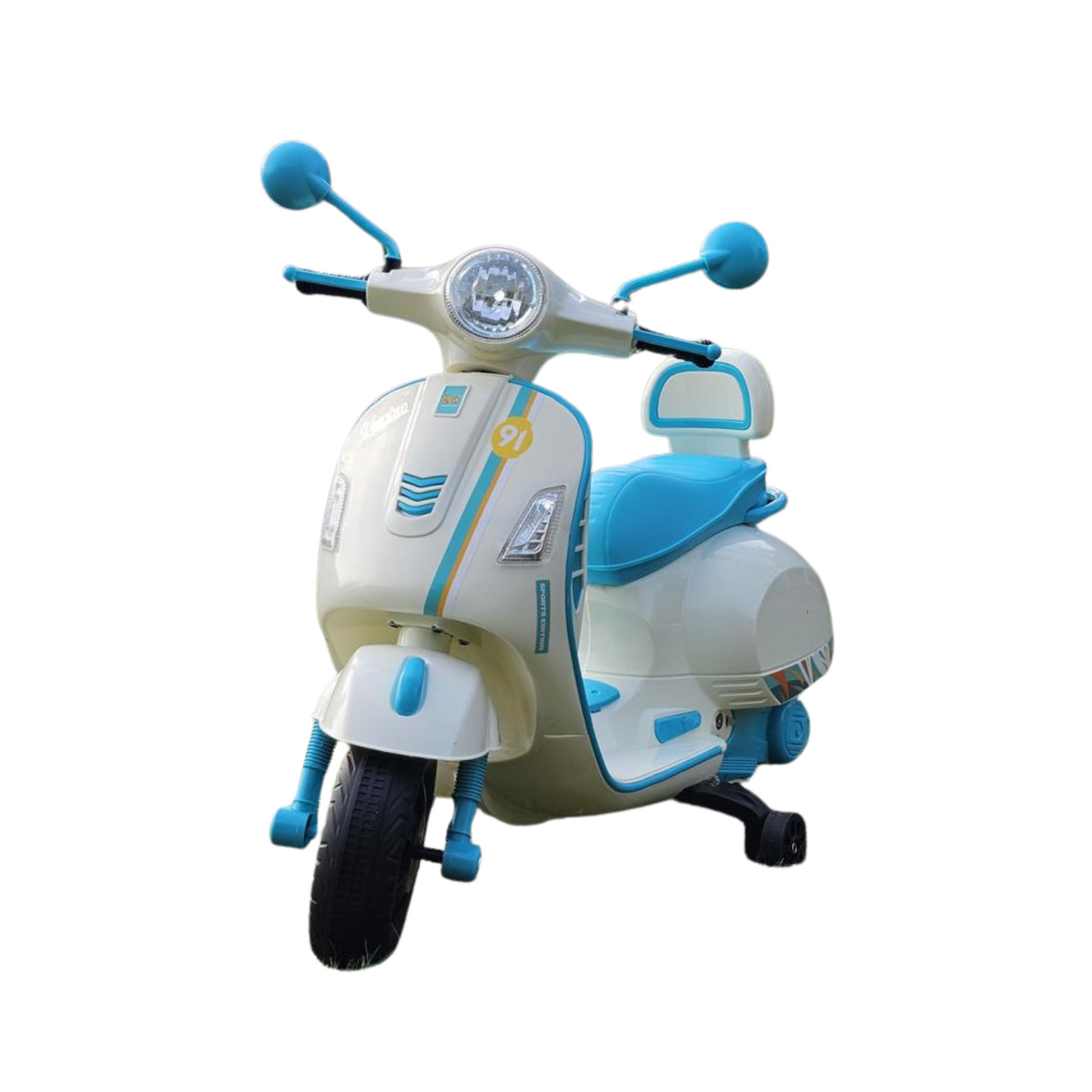 Baby Scooter Officially Licensed Vespa - Battery Operated Ride on Bike with Music & Light