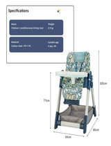 High Chair with heigh Adjustment and Wheels 06