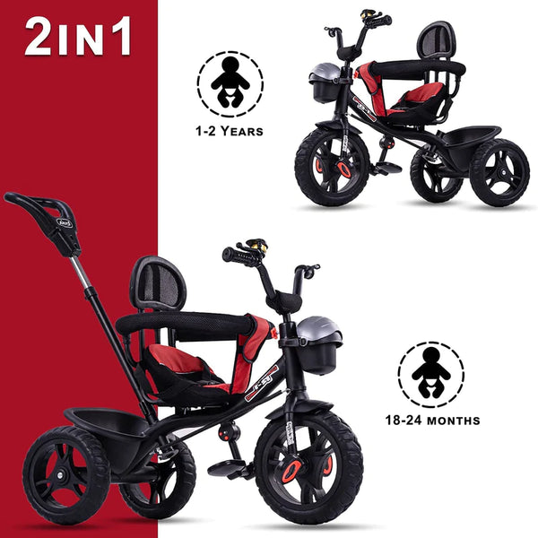 Baby Cycle For Kids | Age 1-5 Years | Luusa R1 Tricycle|Red