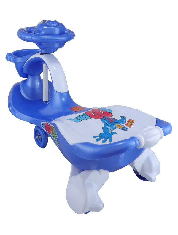 Musical Baby Swing Car With Basket (Blue)