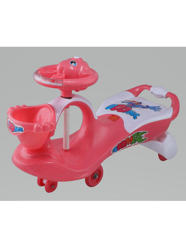 Musical Baby Swing Car With Basket (Pink)