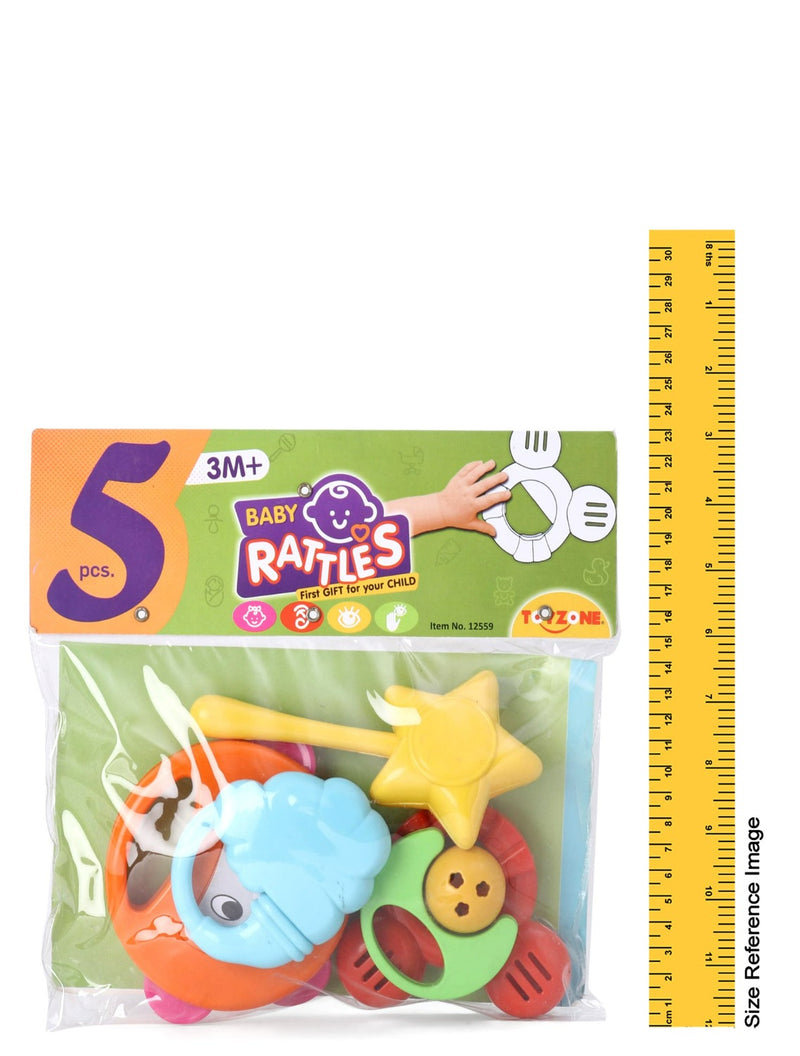 Baby Rattles Toy Multicolour - 5 Pieces (PVC PACK)