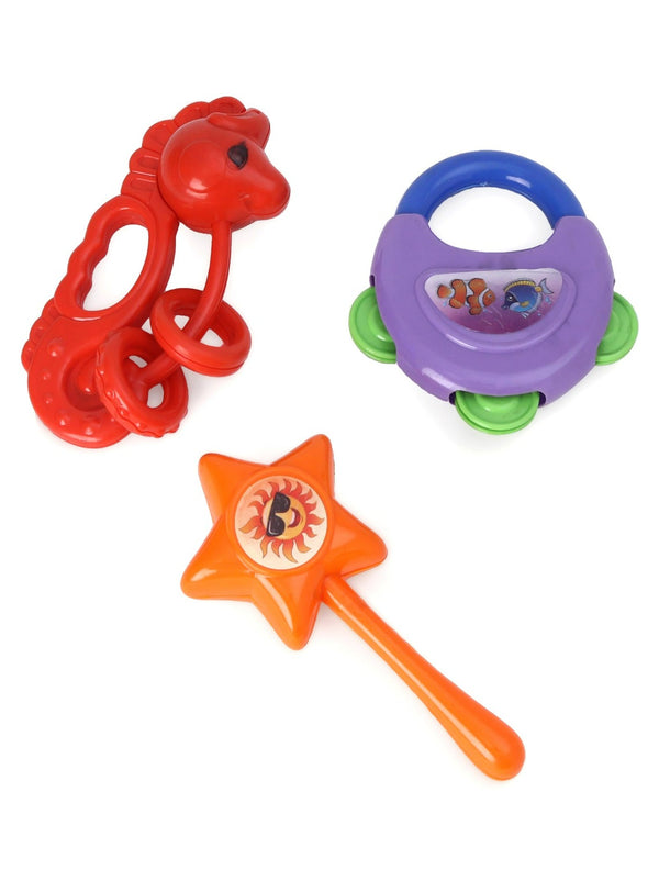 Baby Rattles Toy Multicolour - 3 Pieces PVC PACK