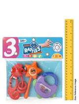 Baby Rattles Toy Multicolour - 3 Pieces PVC PACK