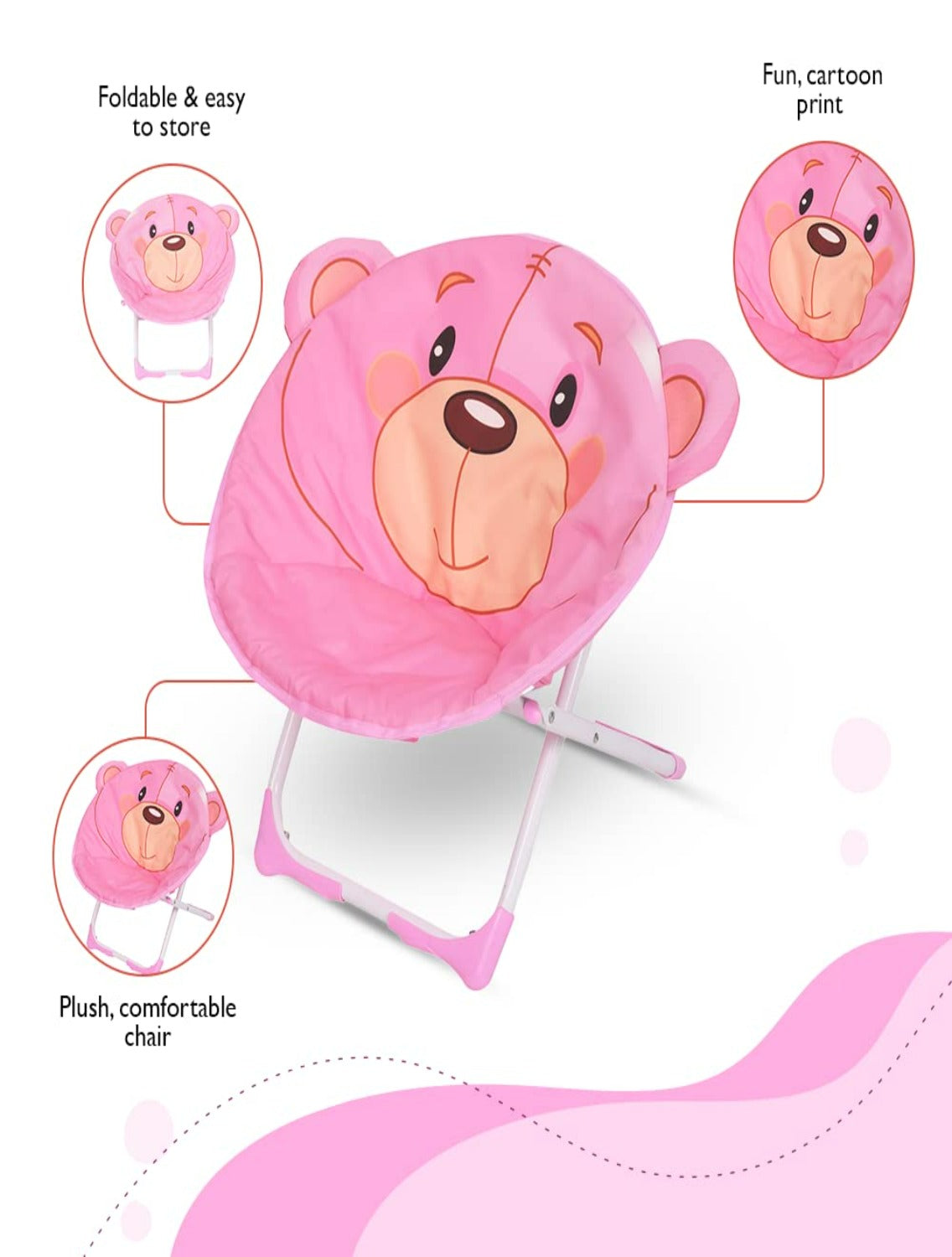 BEAR FACE BABY RELAXING FOLDING CHAIR
