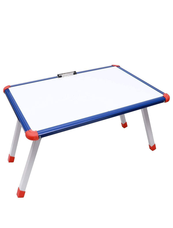 Foldable Portable Laptop Study Writing Bed, Writeable Whiteboard with Paper Holding Clip - 12*24