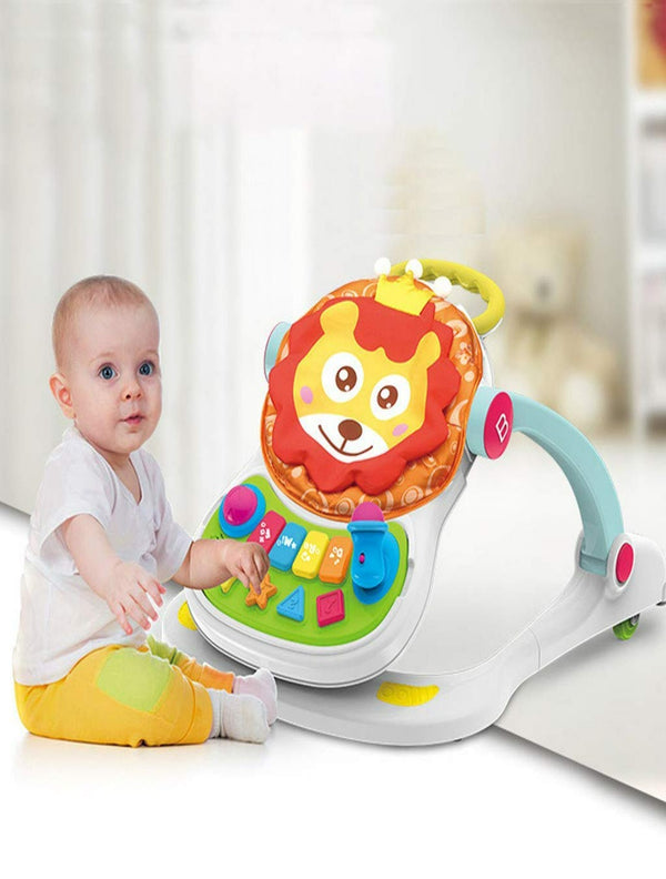 Multifunctional Musical Baby Lion Walker (Multicolor)