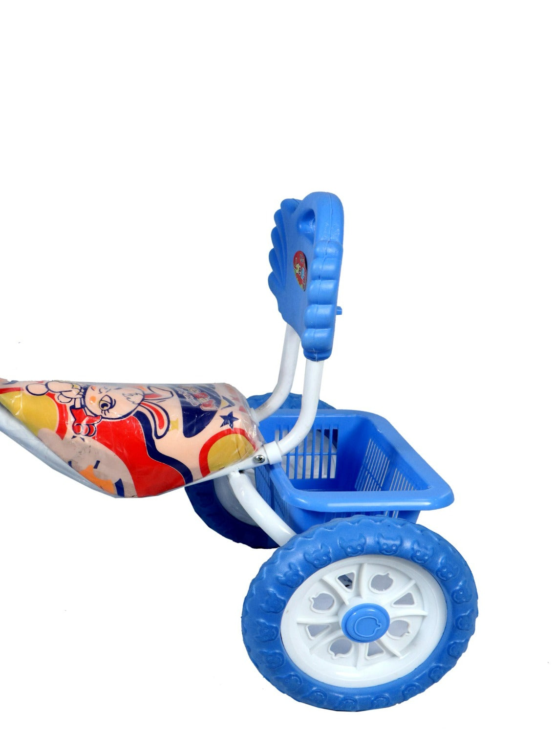 Musical Tricycle With Front & Rear Basket (Blue)
