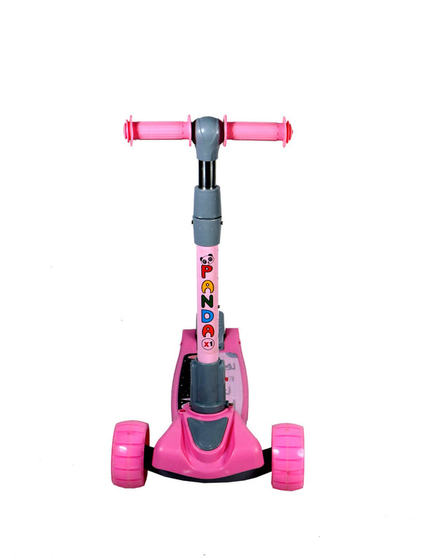 Kids Scooter with 4 Level Height Adjustment & LED Wheels - PINK