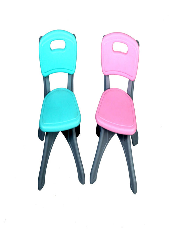 KIDS PLASTIC CHAIR COMBO PACK - GREEN + PINK