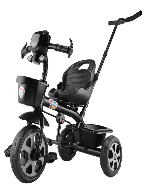 Musical Tricycle With Parental Handle (BLACK)