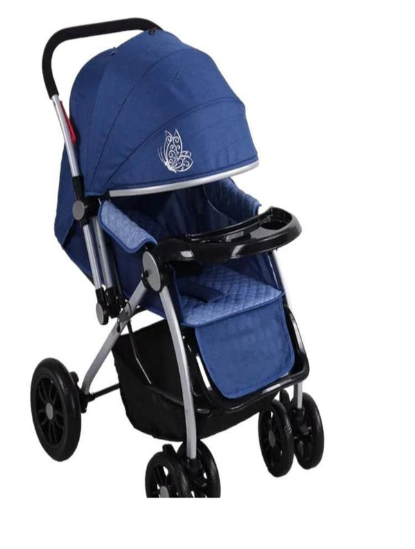 Foldable Stroller Carriage Luxury Baby Stroller Baby Stroller - BLUE