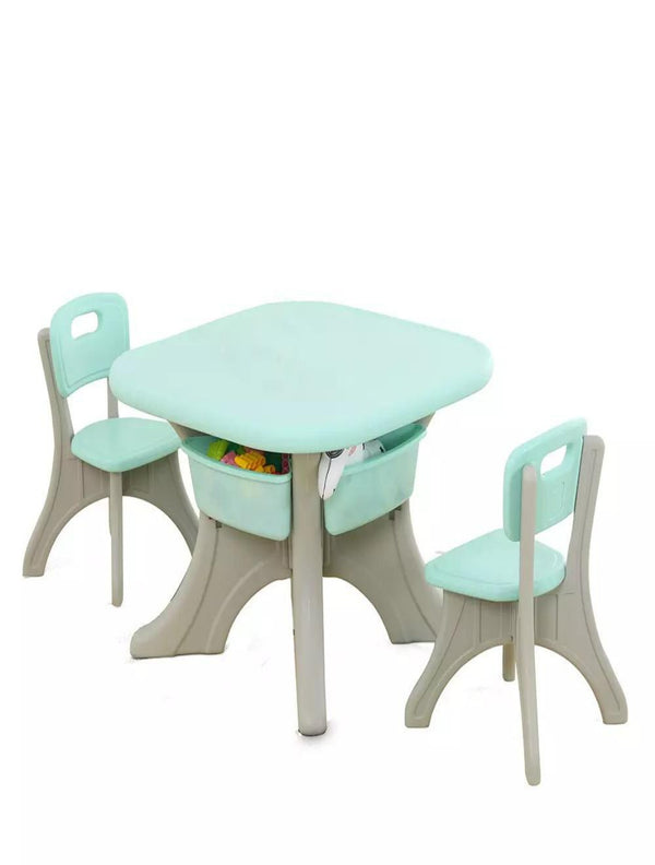 Table Chair Set With 2 Chairs (Green)