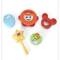 Baby Rattles Toy Multicolour - 5 Pieces (PVC PACK)