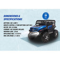 KIDS Battery Operated Ride on Jeep for Kids with Music Lights and Swing Electric Remote Control Ride on Jeep - Blue