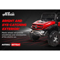 KIDS Battery Operated Ride on Jeep for Kids with Music Lights and Swing Electric Remote Control Ride on Jeep - Red