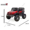 KIDS Battery Operated Ride on Jeep for Kids with Music Lights and Swing Electric Remote Control Ride on Jeep - Red