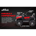KIDS Battery Operated Ride on Jeep for Kids with Music Lights and Swing Electric Remote Control Ride on Jeep - Red