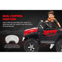 KIDS Battery Operated Ride on Jeep for Kids with Music Lights and Swing Electric Remote Control Ride on Jeep - Red