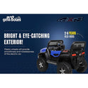 KIDS Battery Operated Ride on Jeep for Kids with Music Lights and Swing Electric Remote Control Ride on Jeep - Blue