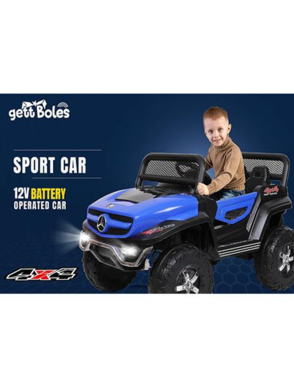 KIDS Battery Operated Ride on Jeep for Kids with Music Lights and Swing Electric Remote Control Ride on Jeep - Blue