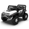 GetBest Battery Operated Ride on Jeep for Kids with Music Lights and Swing Electric Remote Control Ride on Jeep - White