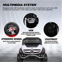 GetBest Battery Operated Ride on Jeep for Kids with Music Lights and Swing Electric Remote Control Ride on Jeep - White