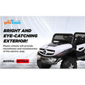 GetBest Battery Operated Ride on Jeep for Kids with Music Lights and Swing Electric Remote Control Ride on Jeep - White