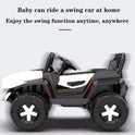 GettBoles 2288 Battery Operated Ride on Jeep for Kids with Music, Lights and Swing- Electric Remote Control Ride on Jeep for Children to Drive of Age 1 to 6 Years, White