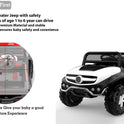 GettBoles 2288 Battery Operated Ride on Jeep for Kids with Music, Lights and Swing- Electric Remote Control Ride on Jeep for Children to Drive of Age 1 to 6 Years, White