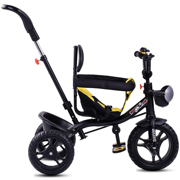 Lusa R1 Kids Tricycle Plug and Play Convertible 2 in 1 Cycle for Kids with Parental/Push Handle for Kids Cycle | Suitable Kids for Boys & Girls (1-5 Ys) (Yellow)