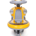 Cooper Train Car Rider with Steering Music & Lights for Boys and Girls (Yellow)