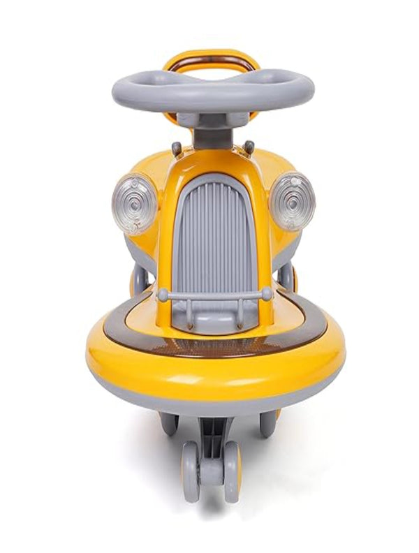 Cooper Train Car Rider with Steering Music & Lights for Boys and Girls (Yellow)