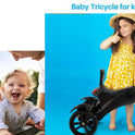 Panda N Torque Baby Tricycle with Music & Light || Baby Panda Tricycle for Kids || Baby Tricycle for 2 Years to 5 Years Kids/Tollders/Boys/Girls||Pedal Tricycle and 3 Wheel (Black)