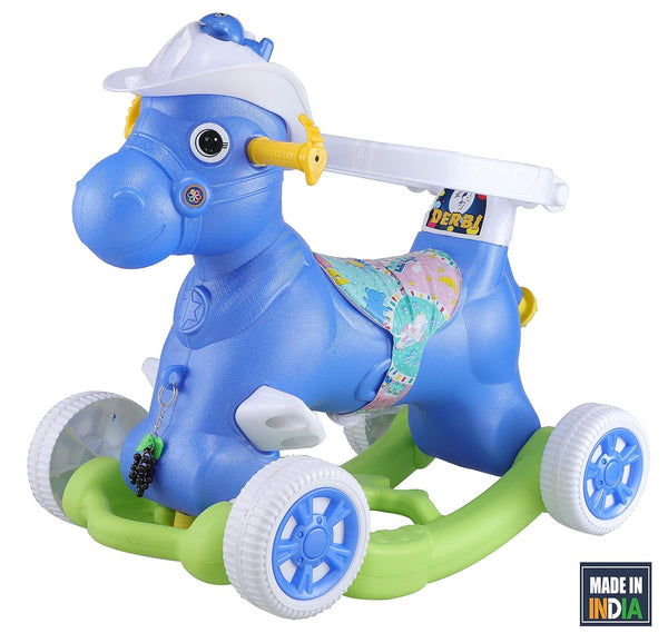 Rider cum Rocker Musical Derby Horse (Blue)