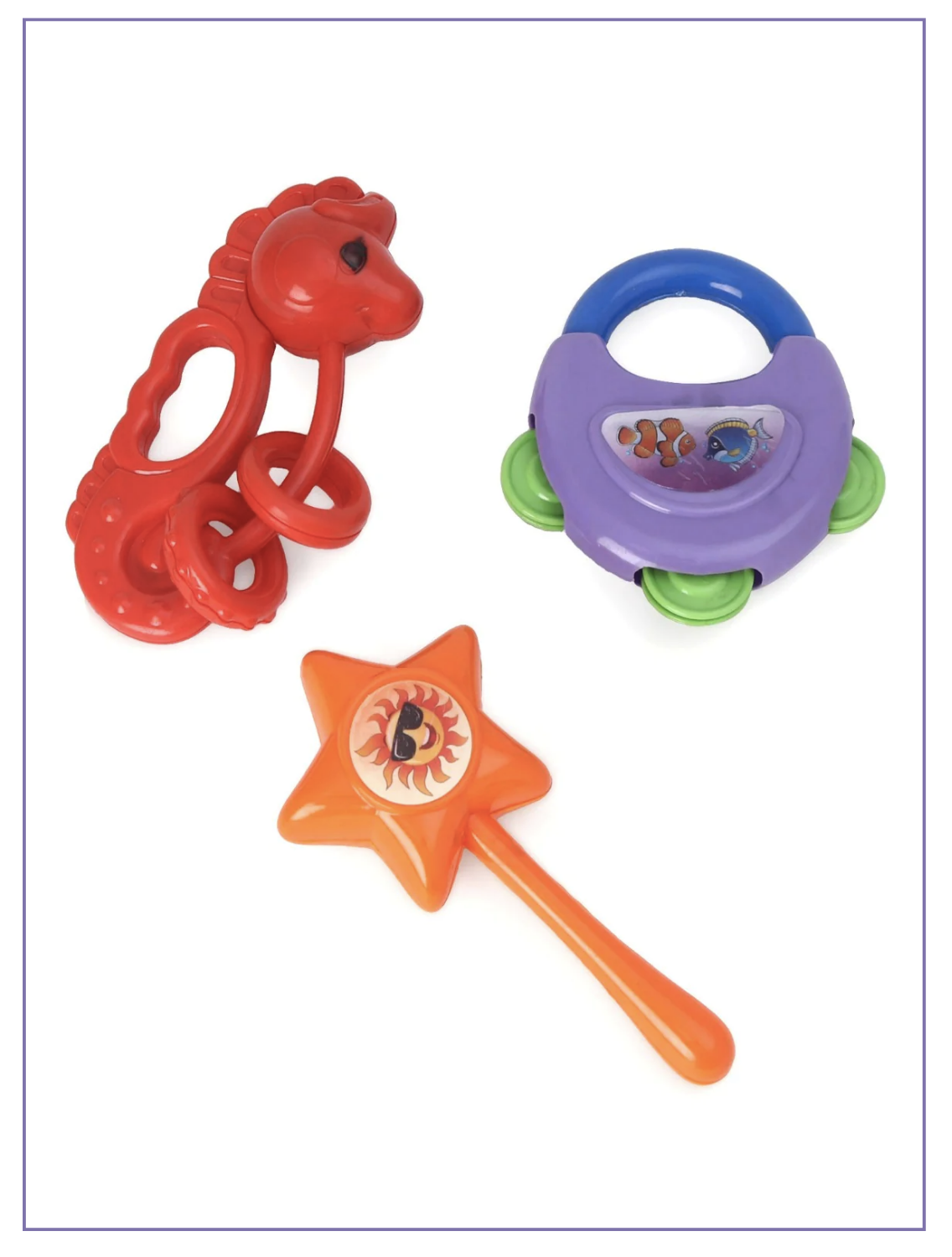 Spooky Baby Rattle Baby Rattles Toy Multicolour - 3 Pieces PVC PACK – FirstCrawl