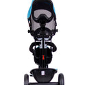 Luusa R9 Power 500 Tricycle for Kids with Hood and Parent Handle Black-Blue
