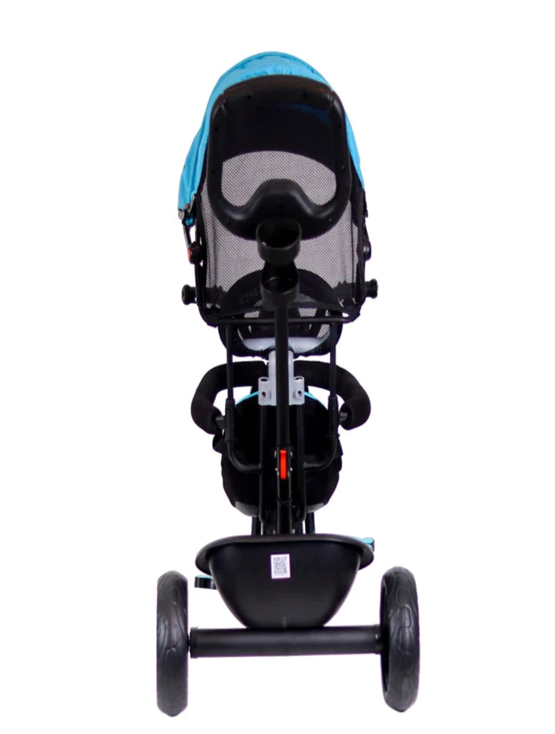Luusa R9 Power 500 Tricycle for Kids with Hood and Parent Handle Black-Blue