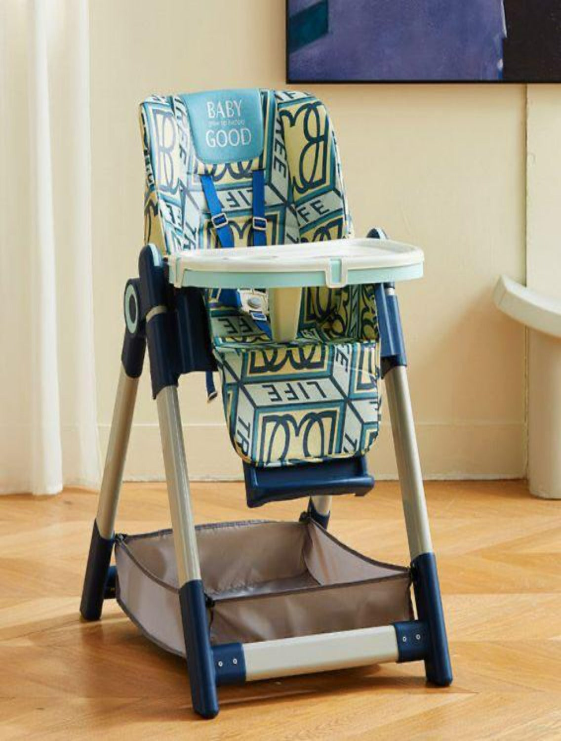 High Chair with Height Adjustment And With Wheels – FirstCrawl