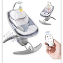 Baby Swings Easy to Assemble, Outdoor Portable, Music Speaker with 8 Preset, Remote Control-Grey