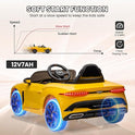 12V Ride on Car, Licensed Bentley Bacalar Kids Electric Car w/Parent Remote Control, 3 Speeds, Scissor Doors, Music, LED, Kids Cars to Drive Gift for Boys Girls, Yellow