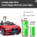 BMW-12V Kids Ride on Car Licensed I4 Kids Electric Vehicle Toy with Remote Control, Music, Bluetooth, LED Light,  with speed and Suspension (Red)